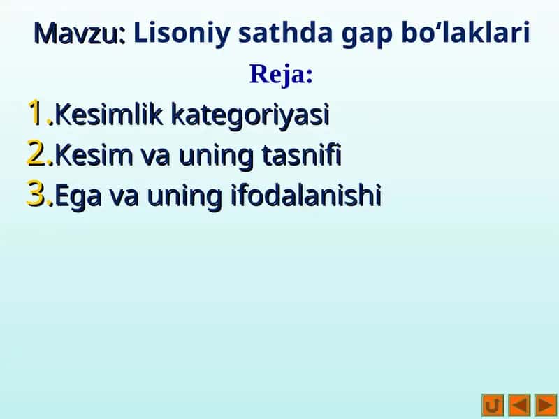 Lisoniy sathda gap boʻlaklari 1