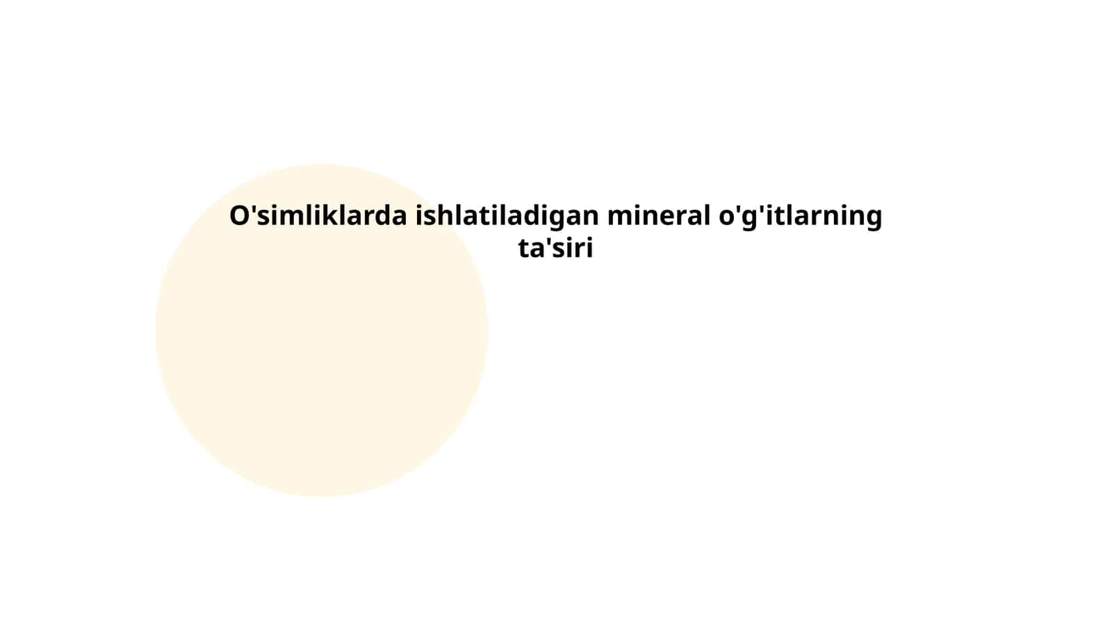Azotli o'g'itlarning samaradorligi 1