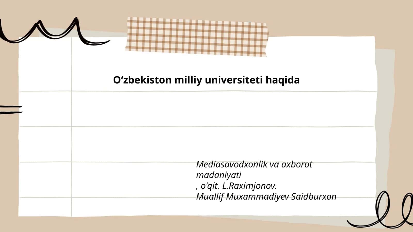 Oʻzbekiston milliy universiteti haqida 1