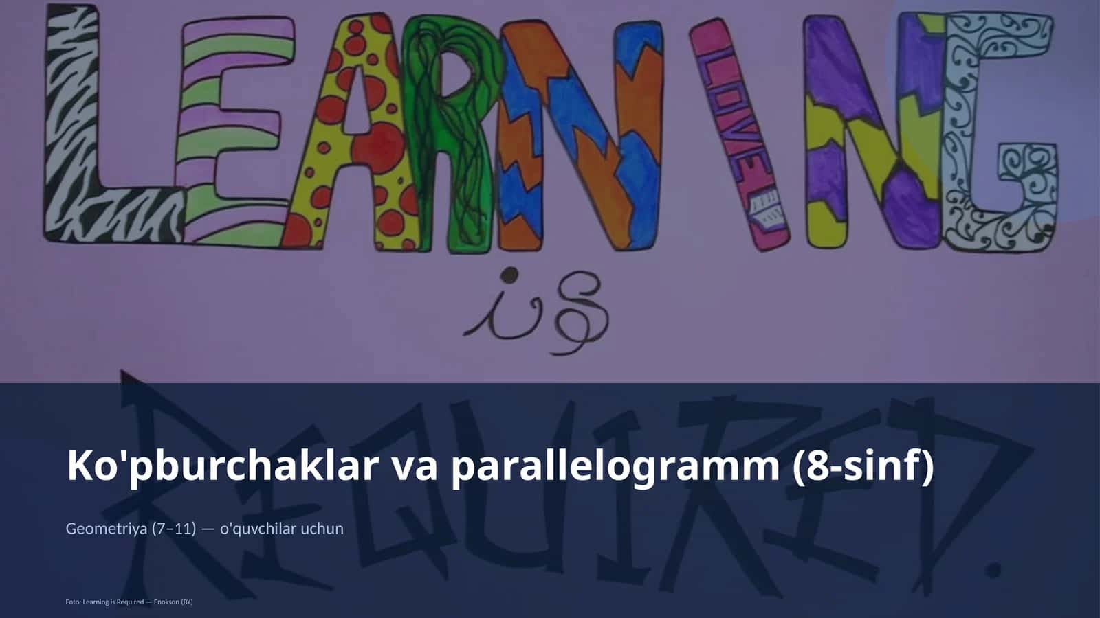 Ko'pburchaklar va parallelogramm (8-sinf) 1