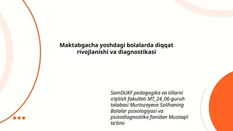 Bolalar psixologiyasi va psixadiagnostika 1