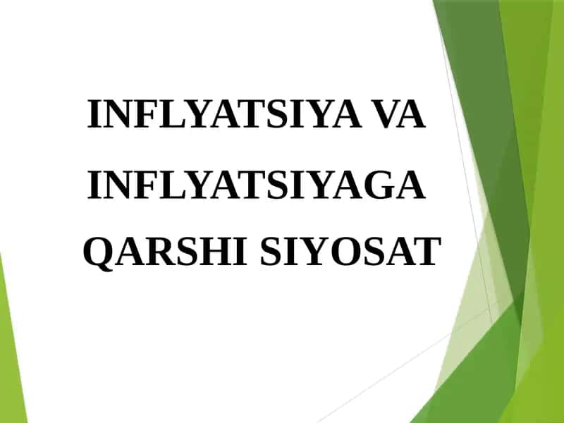 Inflatsiya va deflatsiya 1