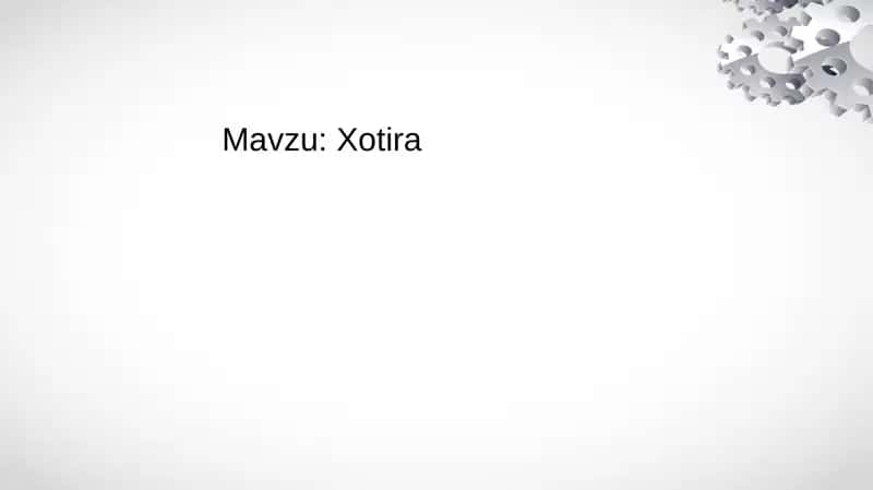 Xotira 1