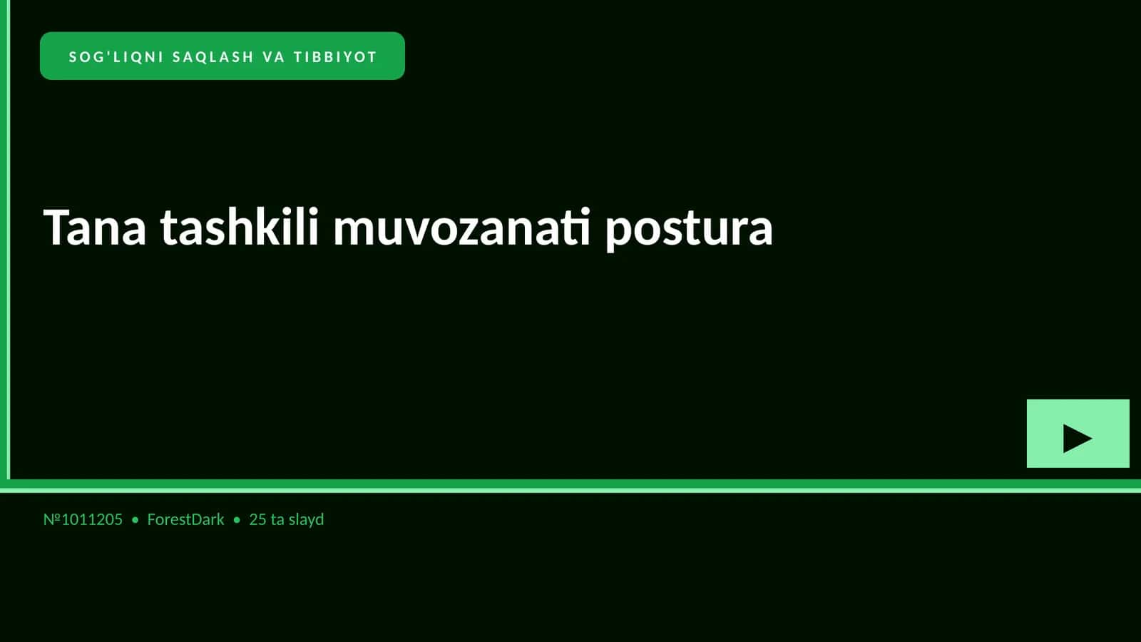 Tana tashkili muvozanati postura 1