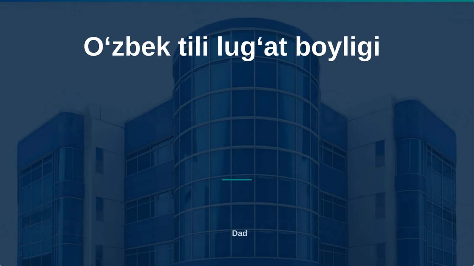 Oʻzbek tili lugʻat boyligi 1