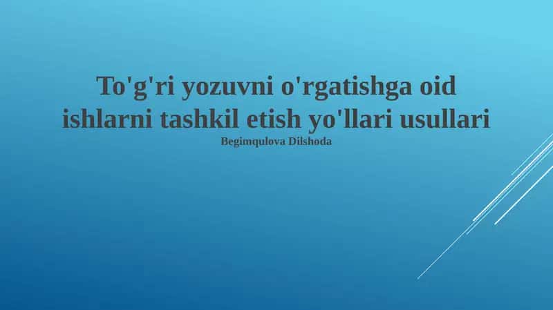 Imlo ko'nikmalarini rivojlantirish bo'yicha amaliy mashg'ulotlar 1