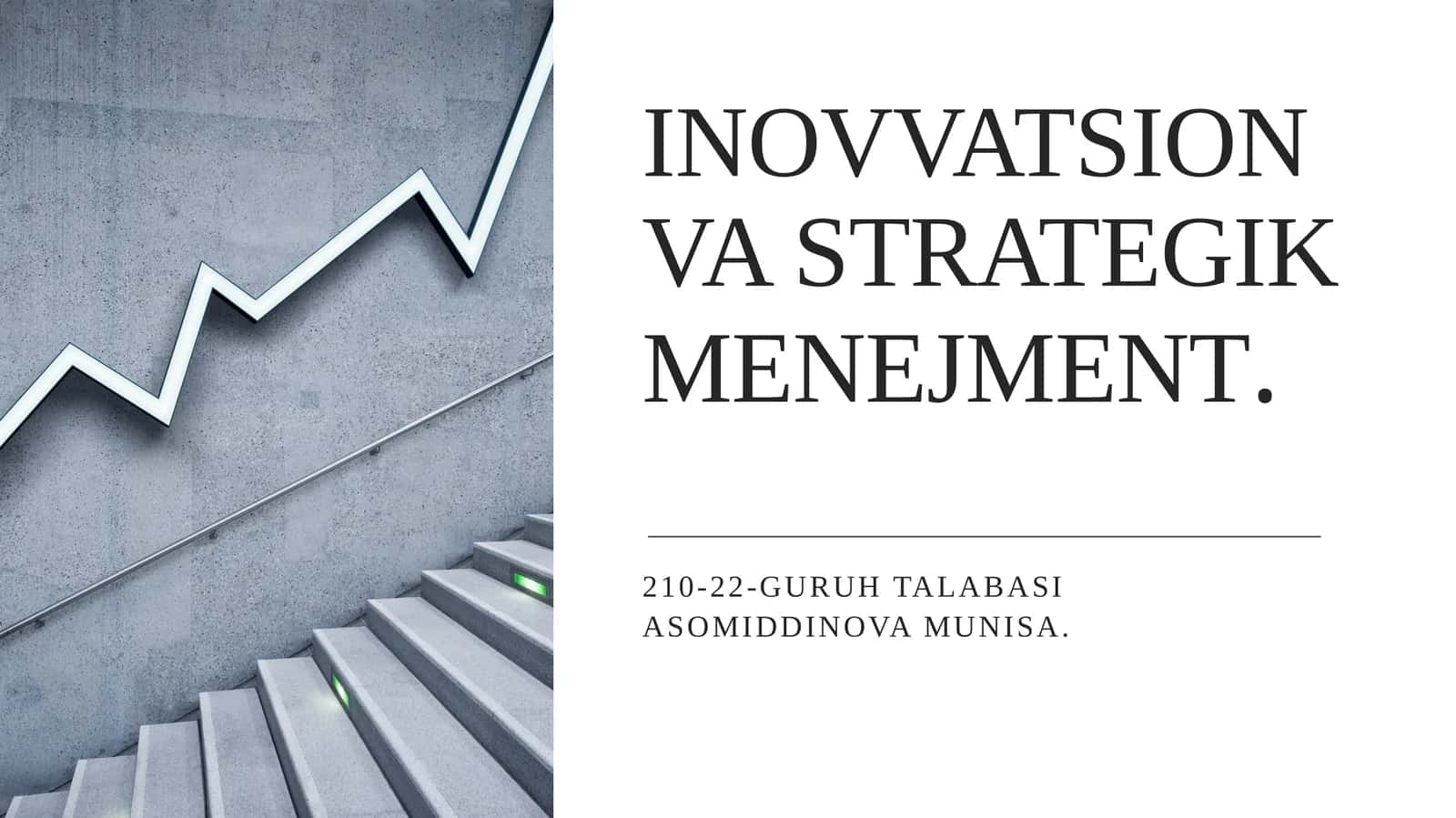 INOVVATSION VA STRATEGIK MENEJMENT 1