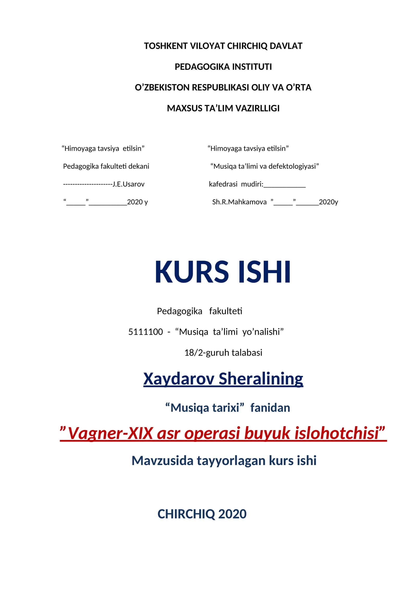 Vagner-XIX asr operasi buyuk islohotchisi 1