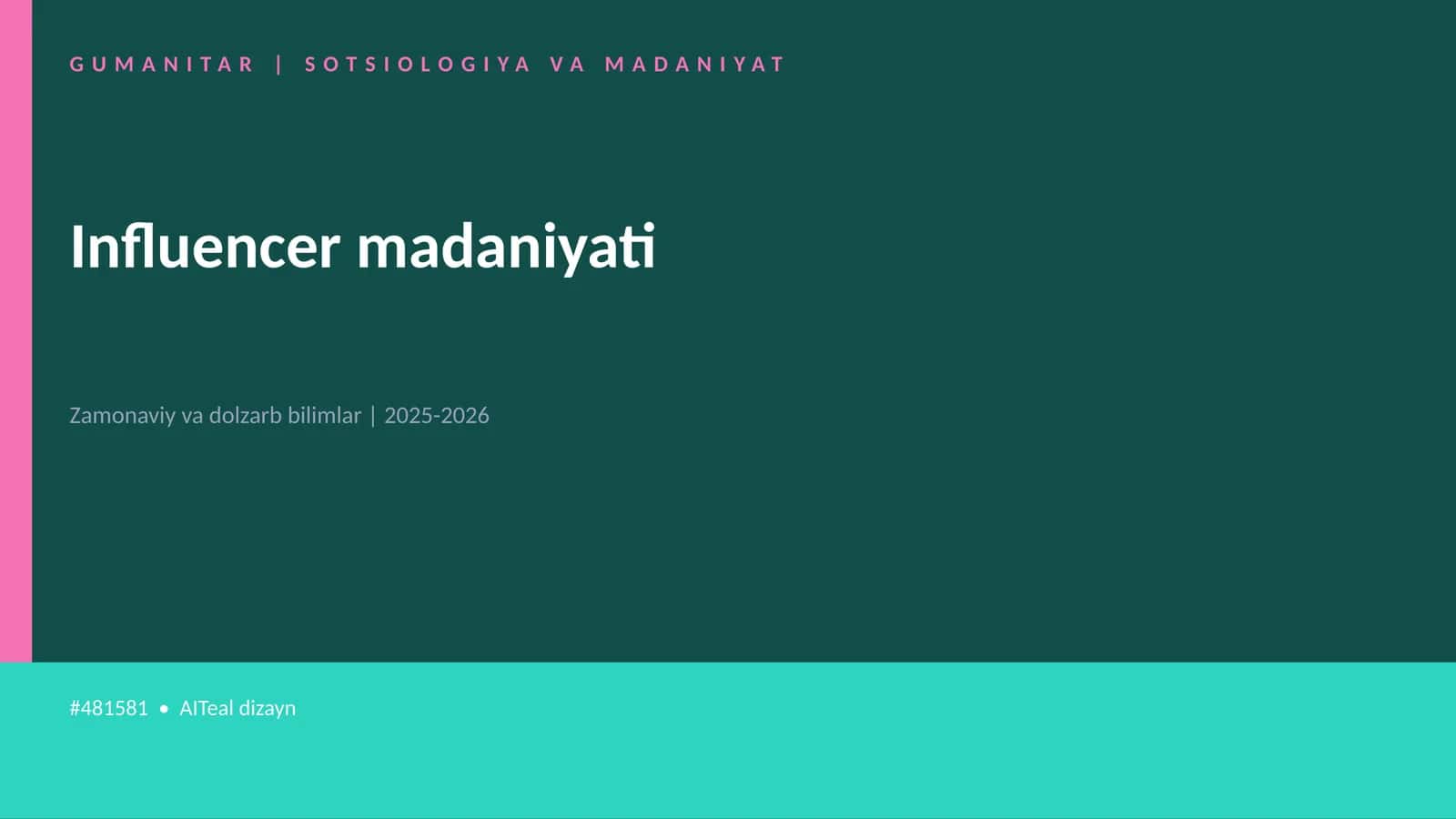 Influencer madaniyati 1