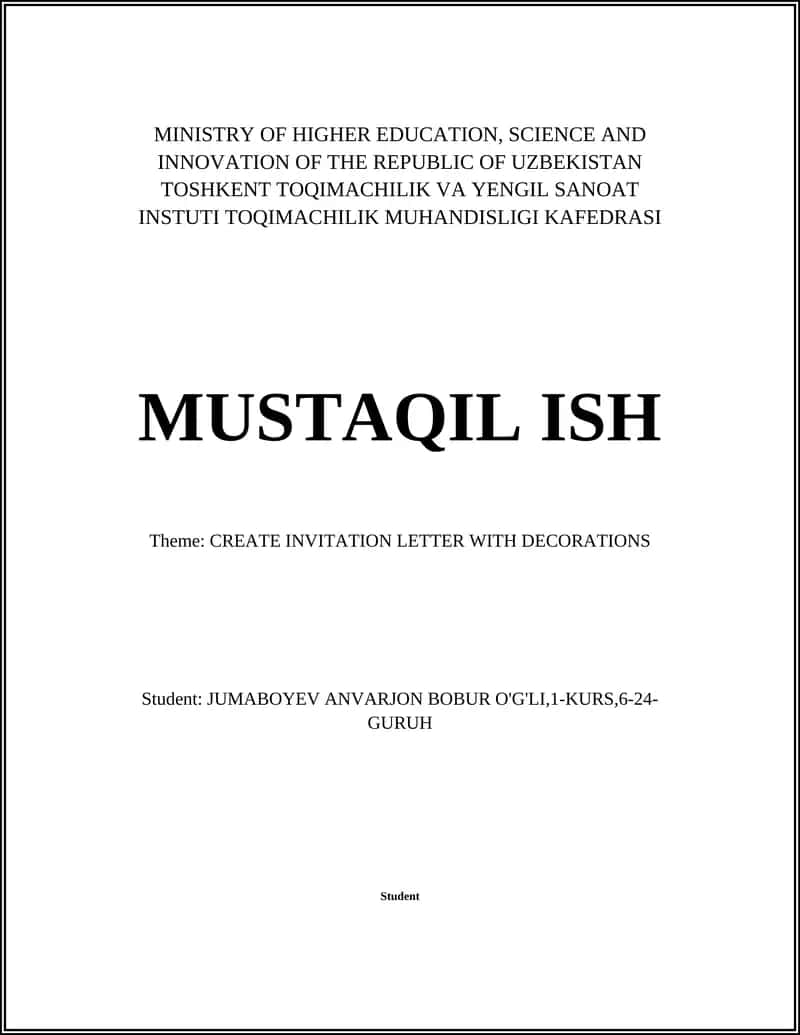 Introduction to Invitation Letter Design 1
