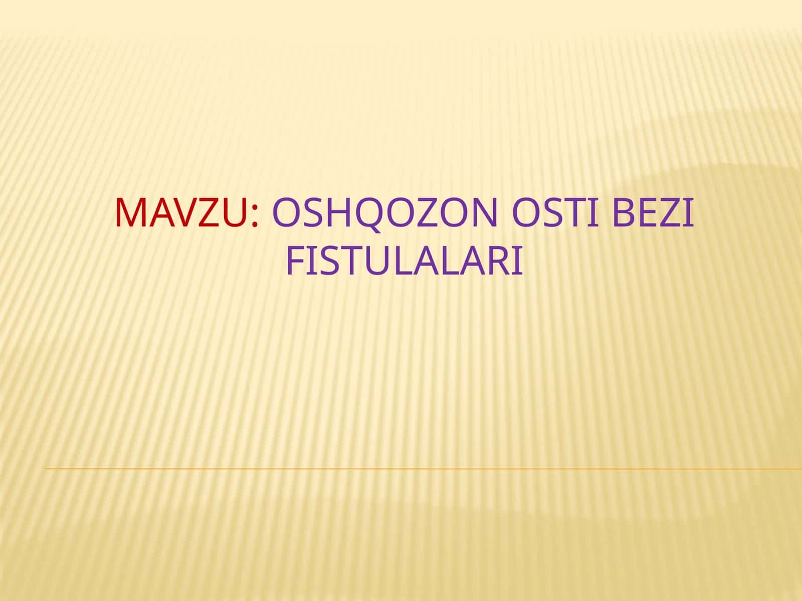 Oshqozonosti bezi fistulalari 1