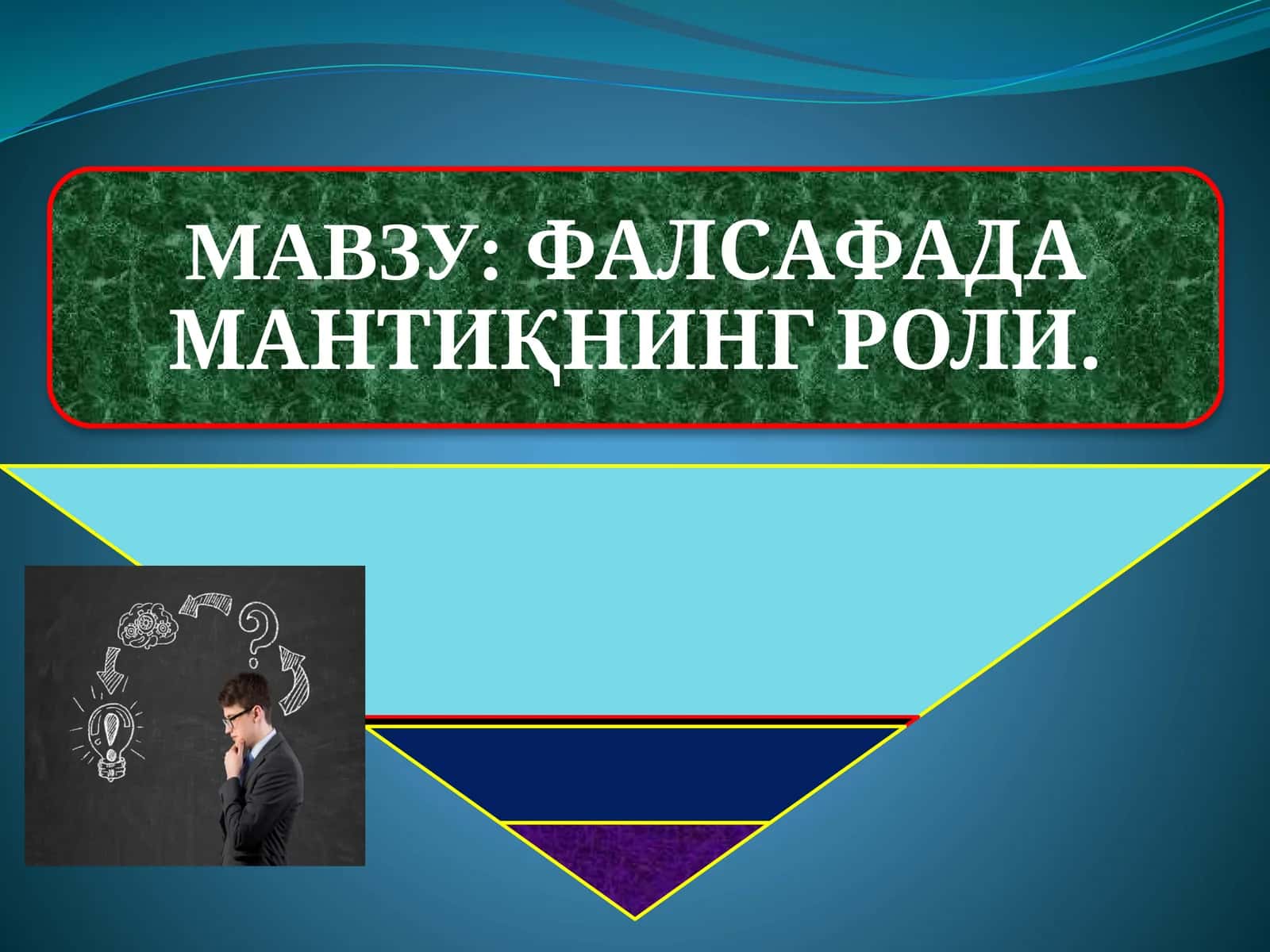 Тафаккурнинг мантиқий қонунлари 1