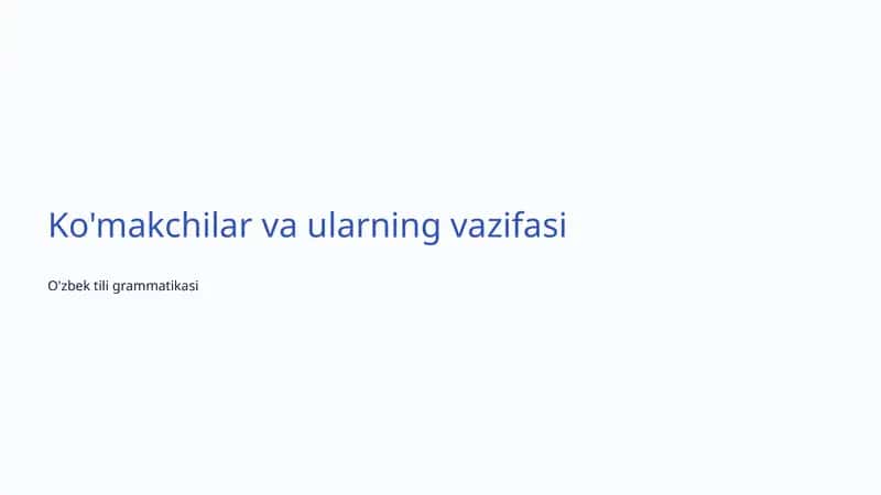 O'zbek tili grammatikasi 1