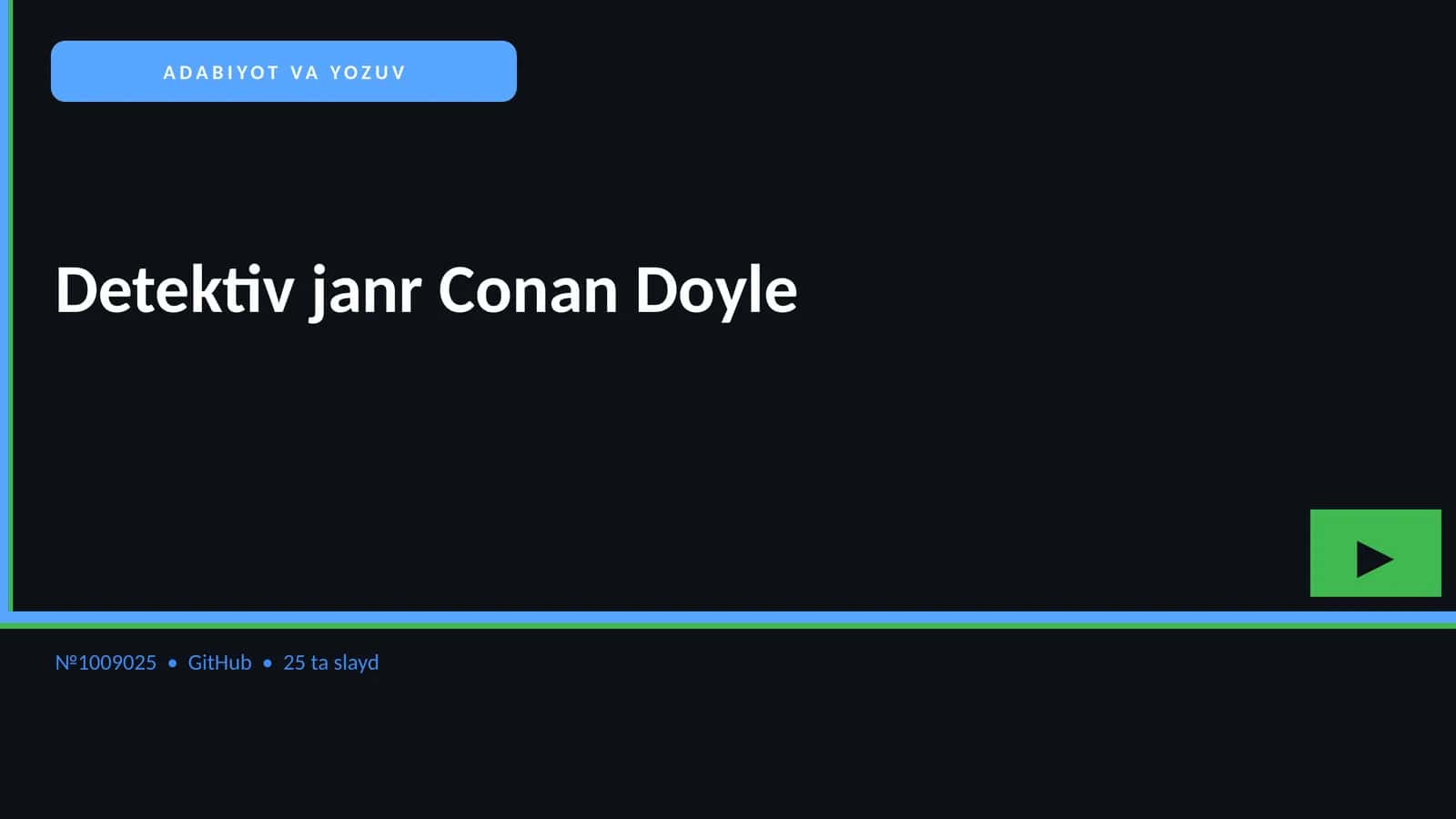 Detektiv janr Conan Doyle 1