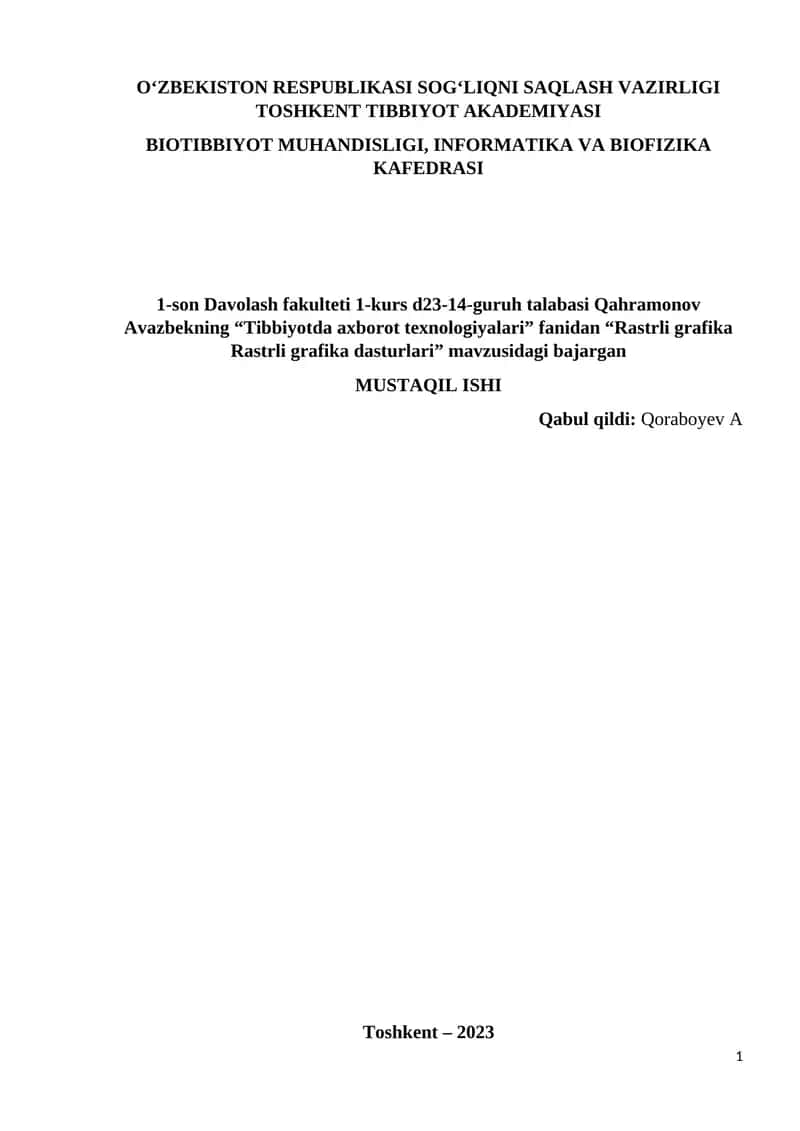 Rastrli grafika dasturlari 1