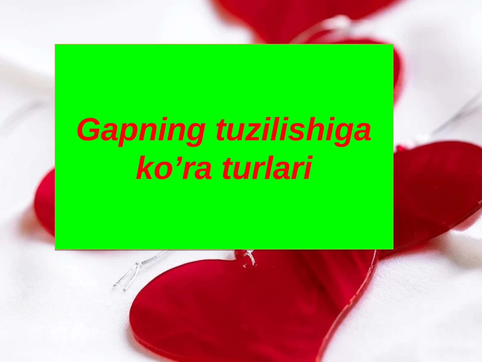 Gapning tuzilishiga ko’ra turlari 1