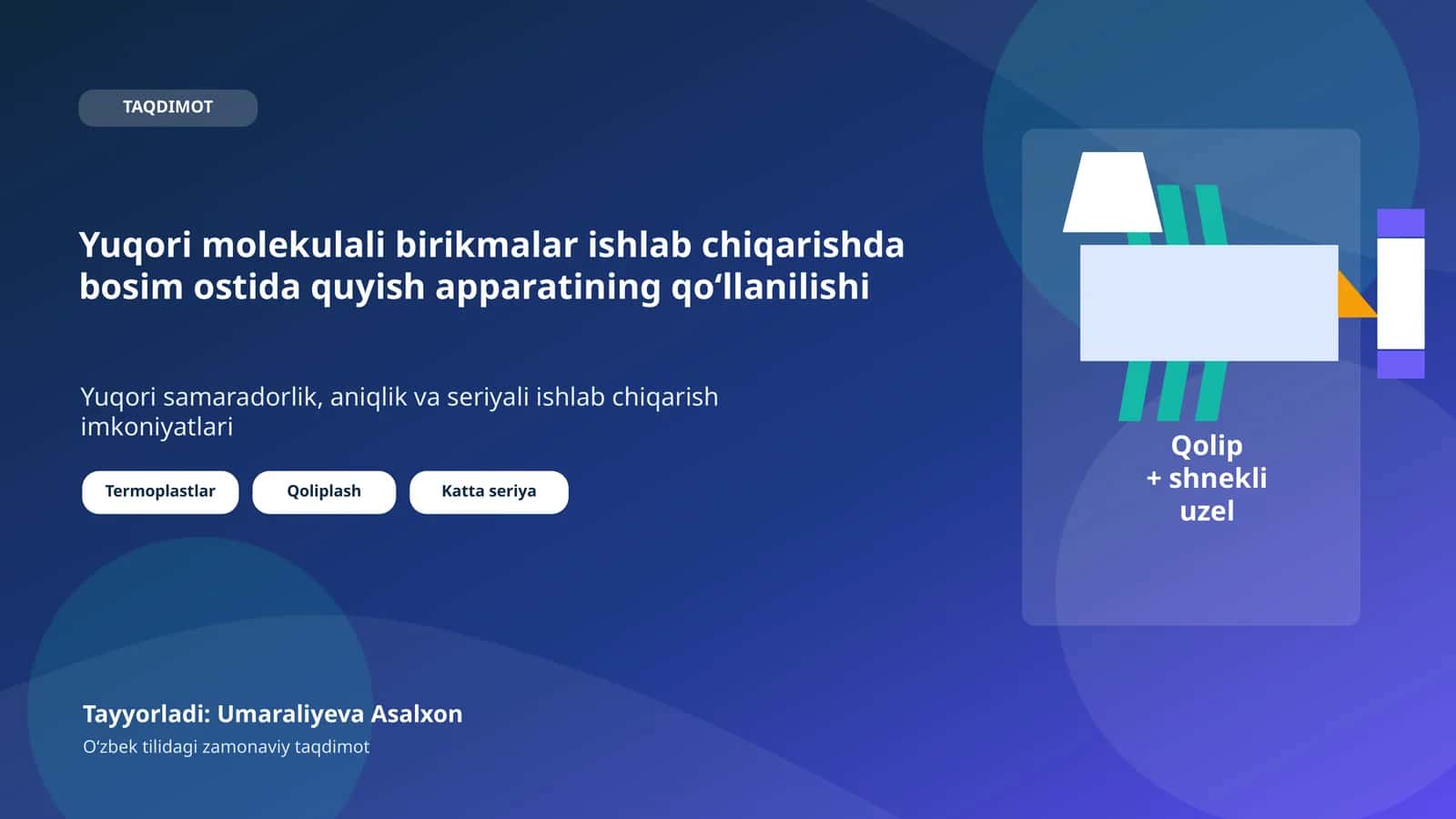 Bosim ostida quyish apparati 1
