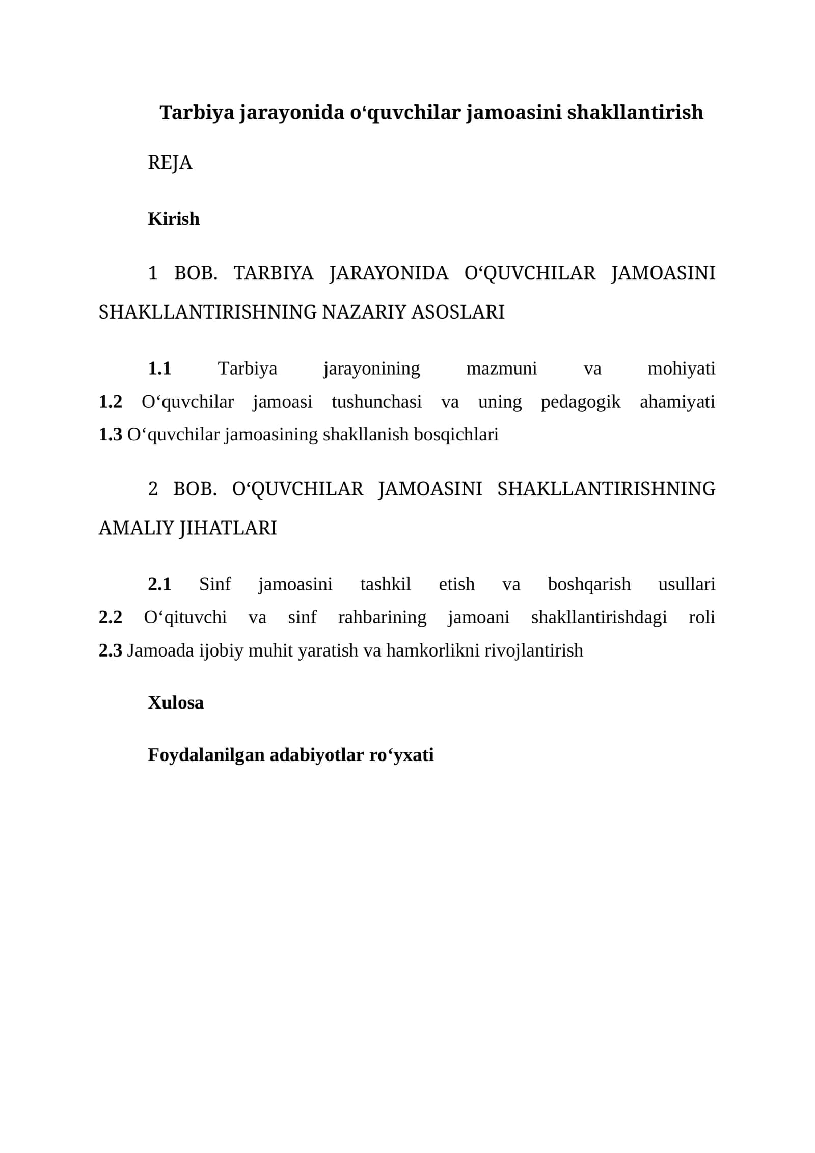 Tarbiya jarayonida oʻquvchilar jamoasini shakllantirish 1
