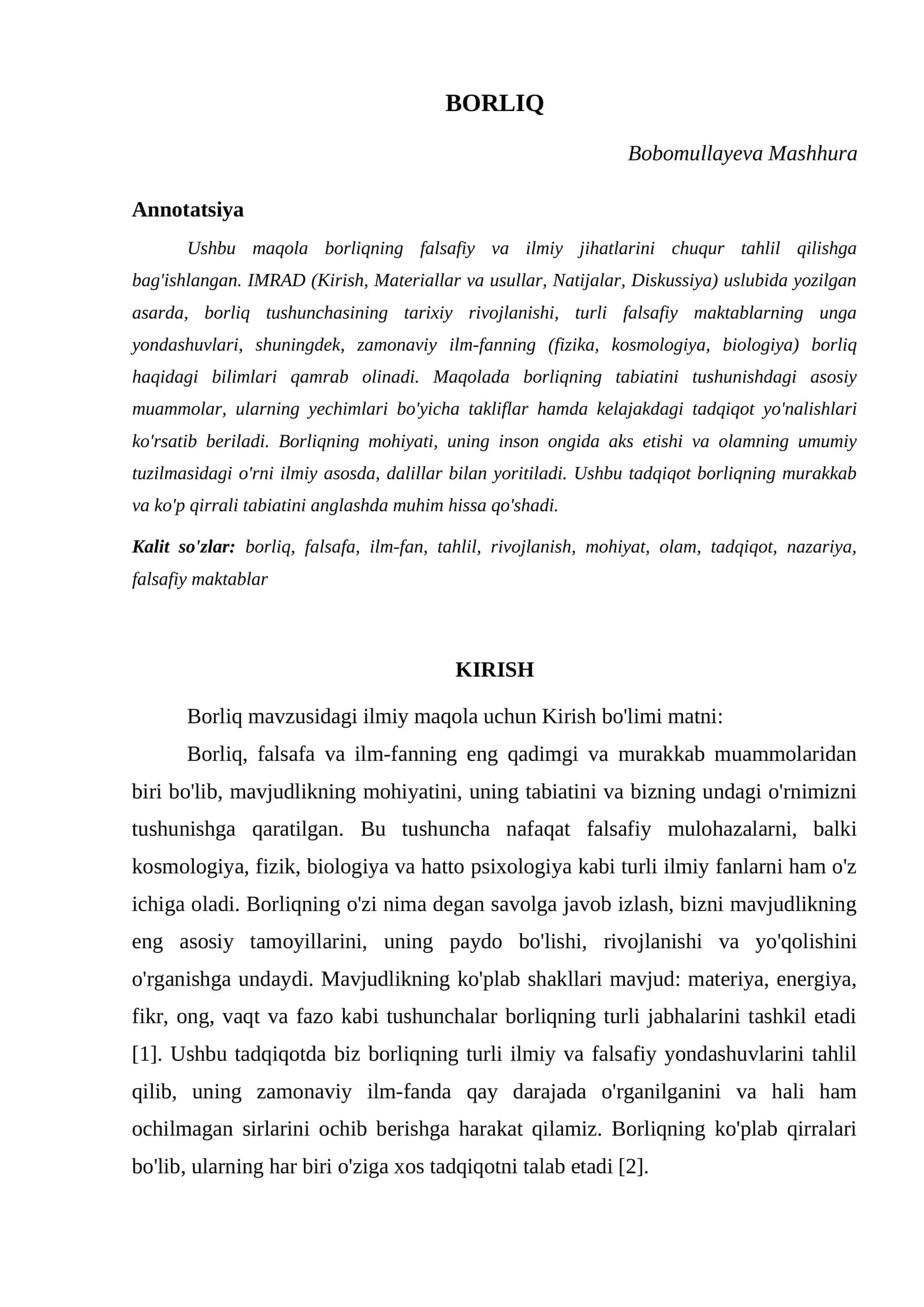 BORLIQ 1