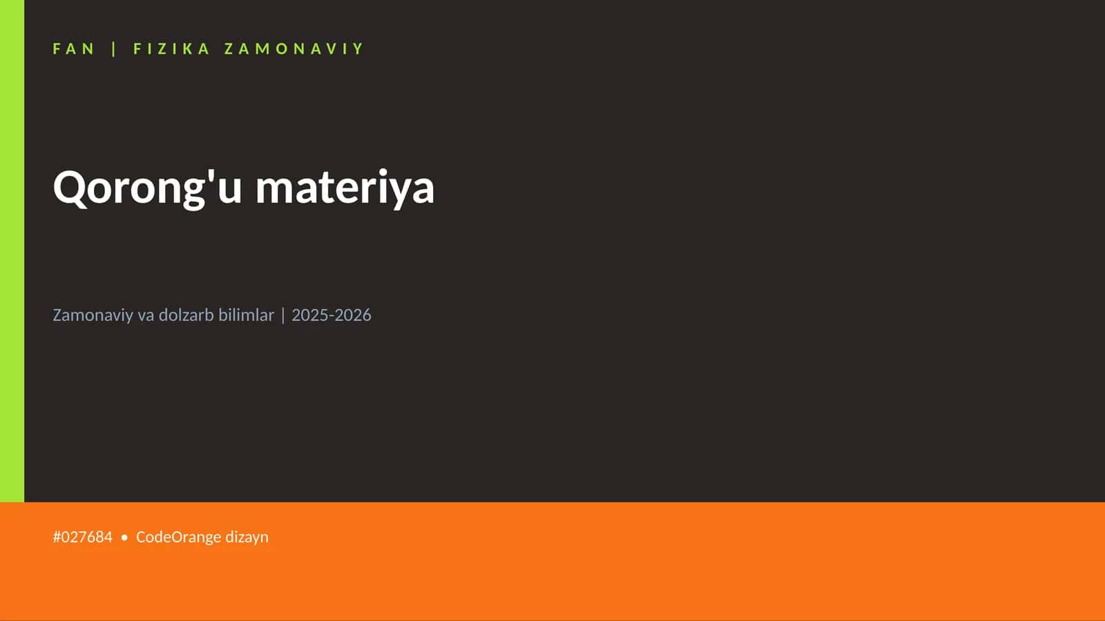 FIZIKA ZAMONAVIY 1