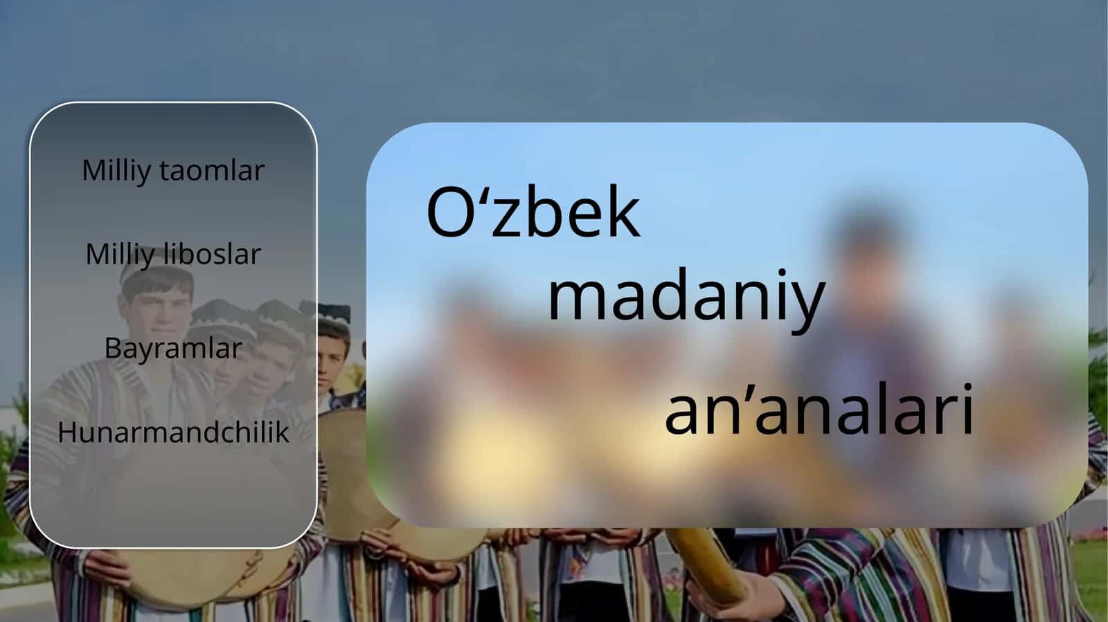 o'zbek xaql an'analari 1
