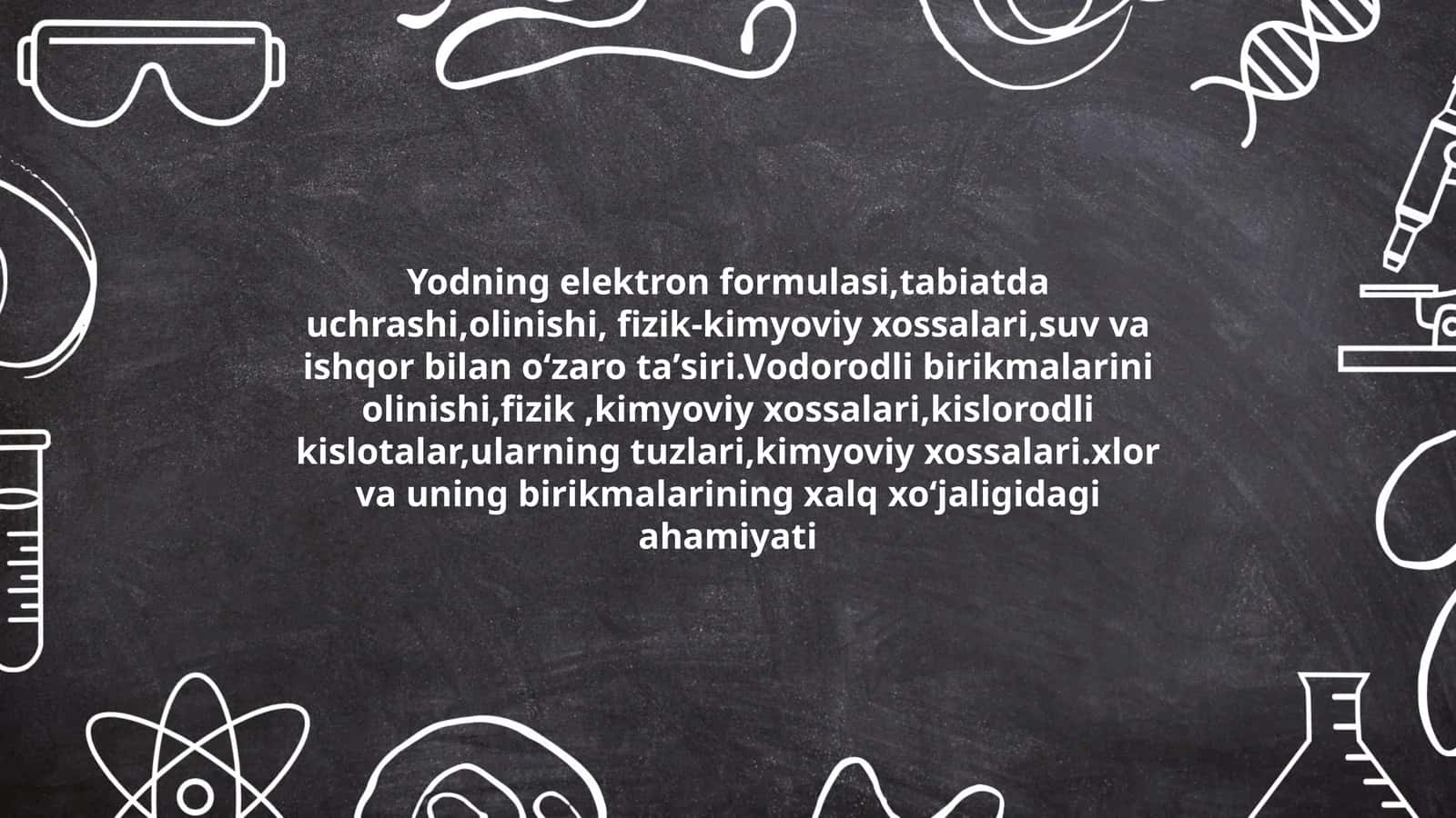 Yodning elektron formulasi 1