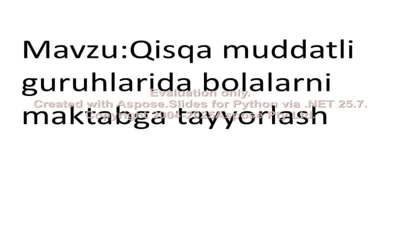 Bolalarni maktabga tayyorlash 1