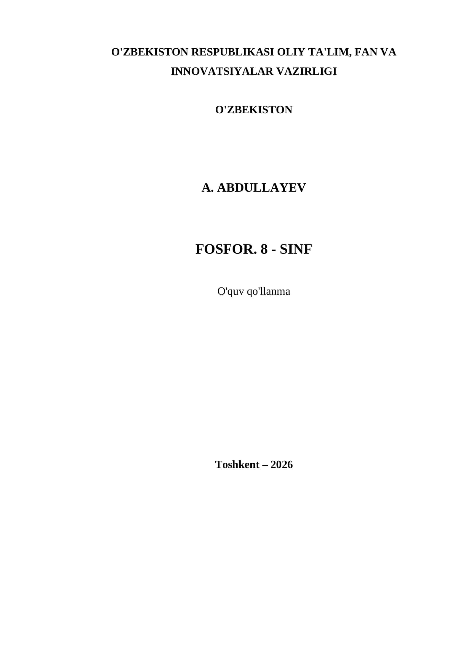 FOSFOR. 8 - SINF 1