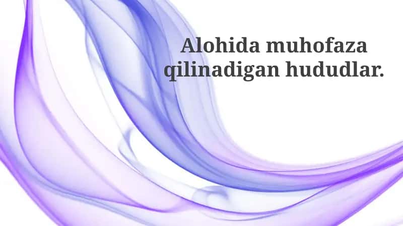 Qo'riqlanadigan hududlarni belgilash 1