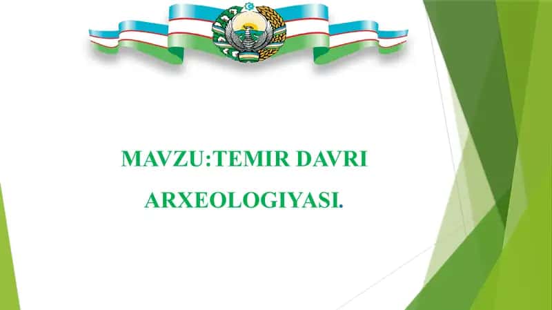 TEMIR DAVRI ARXEOLOGIYASI 1