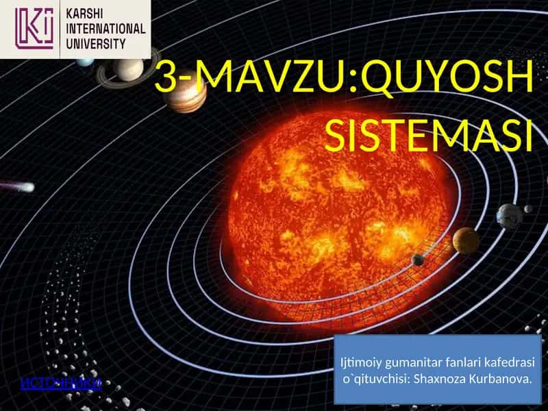 QUYOSH SISTEMASI 1