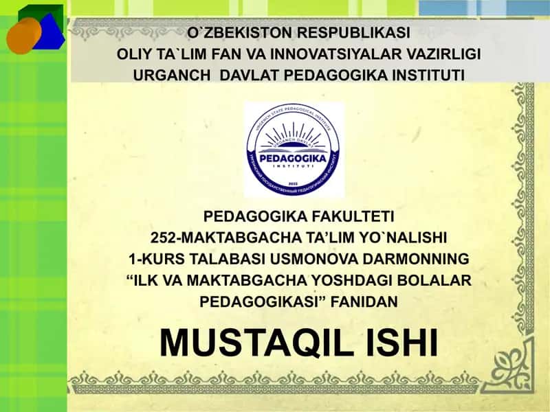 O‘yinchoq turlari, o‘yinchoqqa qo‘yiladigan talablar. 1