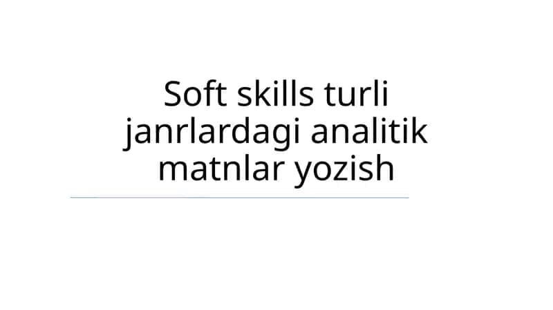 Turli janrlardagi analitik matnlar yozish 1