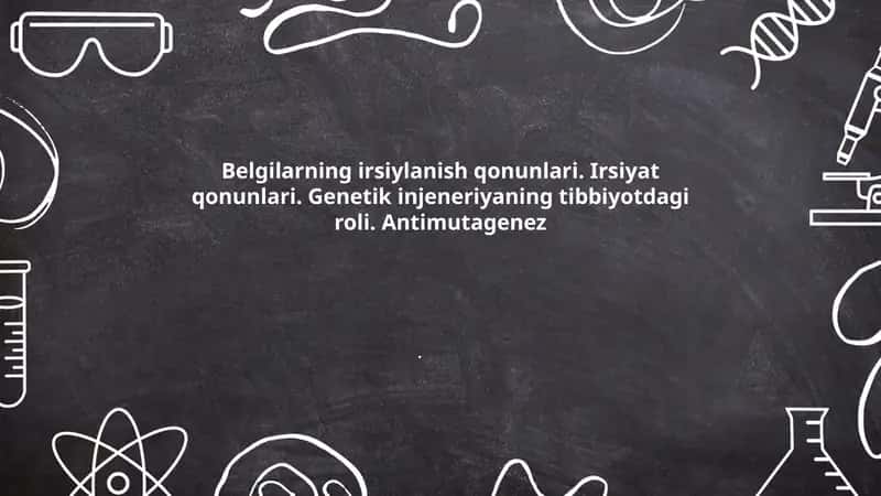 Belgilarning irsiylanish qonunlari 1