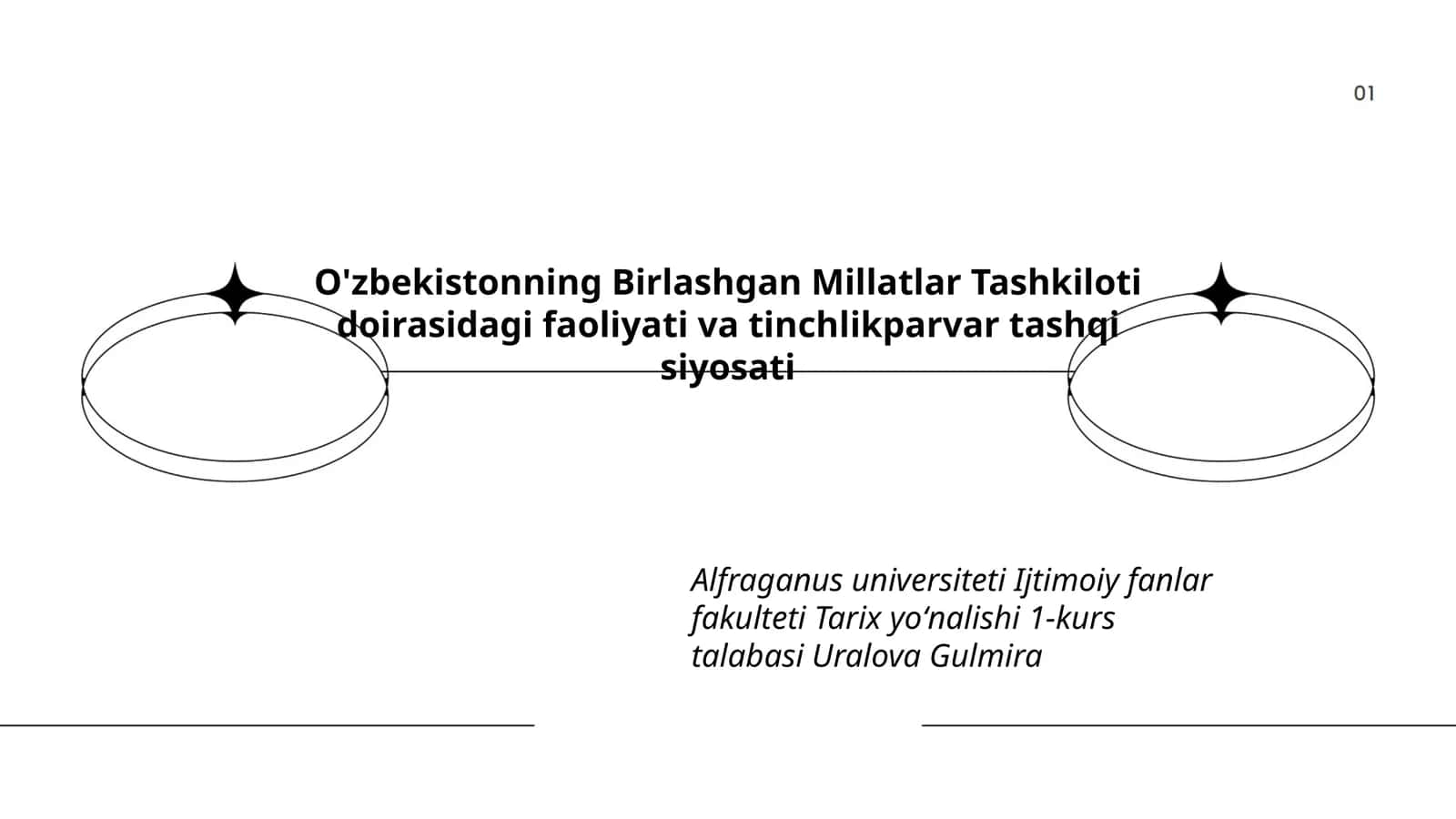 Alfraganus universiteti Ijtimoiy fanlar fakulteti Tarix yoʻnalishi 1-kurs talabasi Uralova Gulmira 1