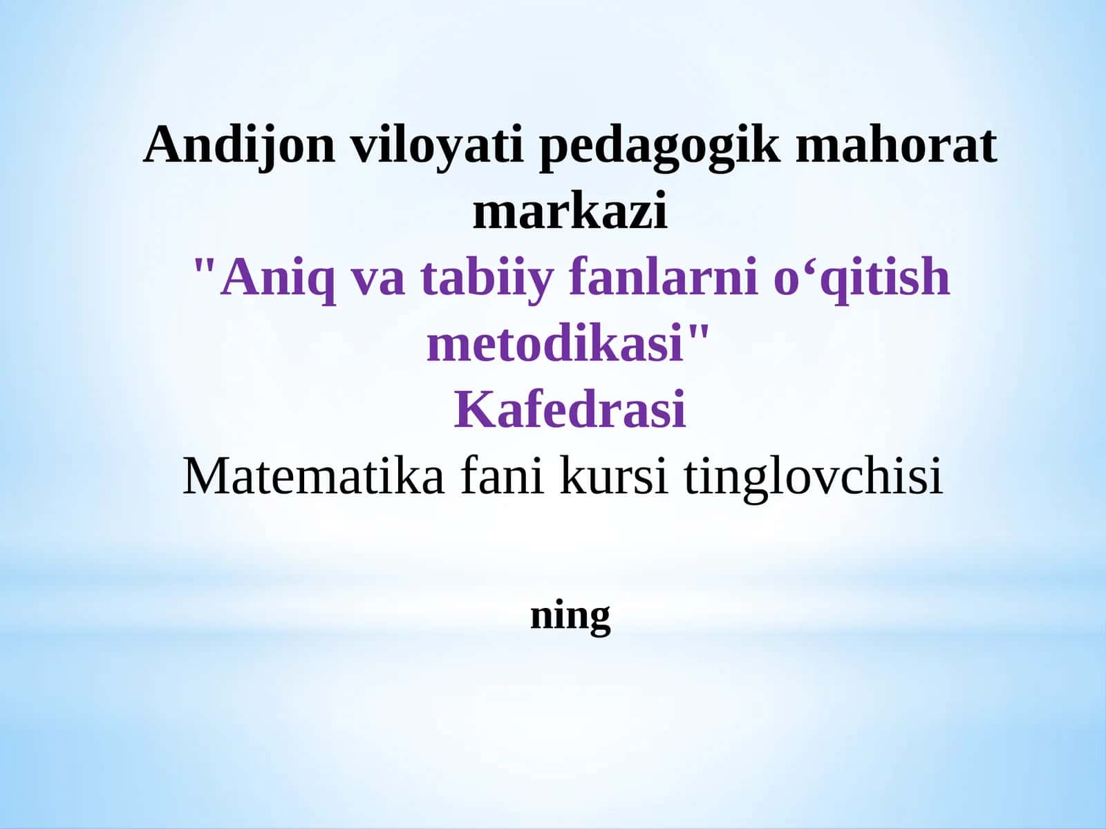 Algebraik ifodalarni o’qitish metodikasi 1