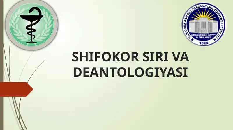 Shifokor siri va deantologiyasi 1