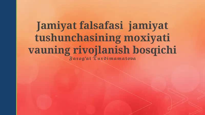 Jamiyat falsafasi 1