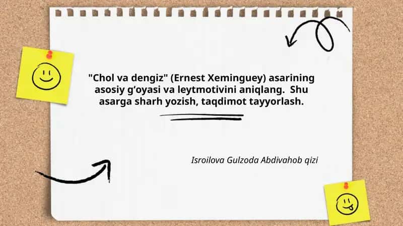 Chol va dengiz 1