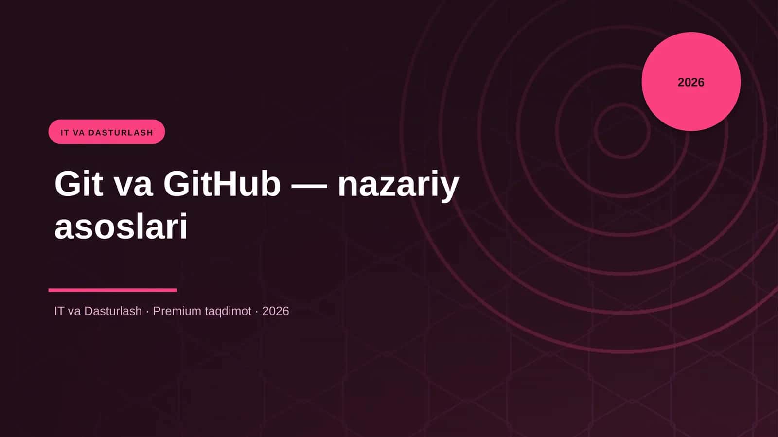 Git va GitHub — nazariy asoslari 1