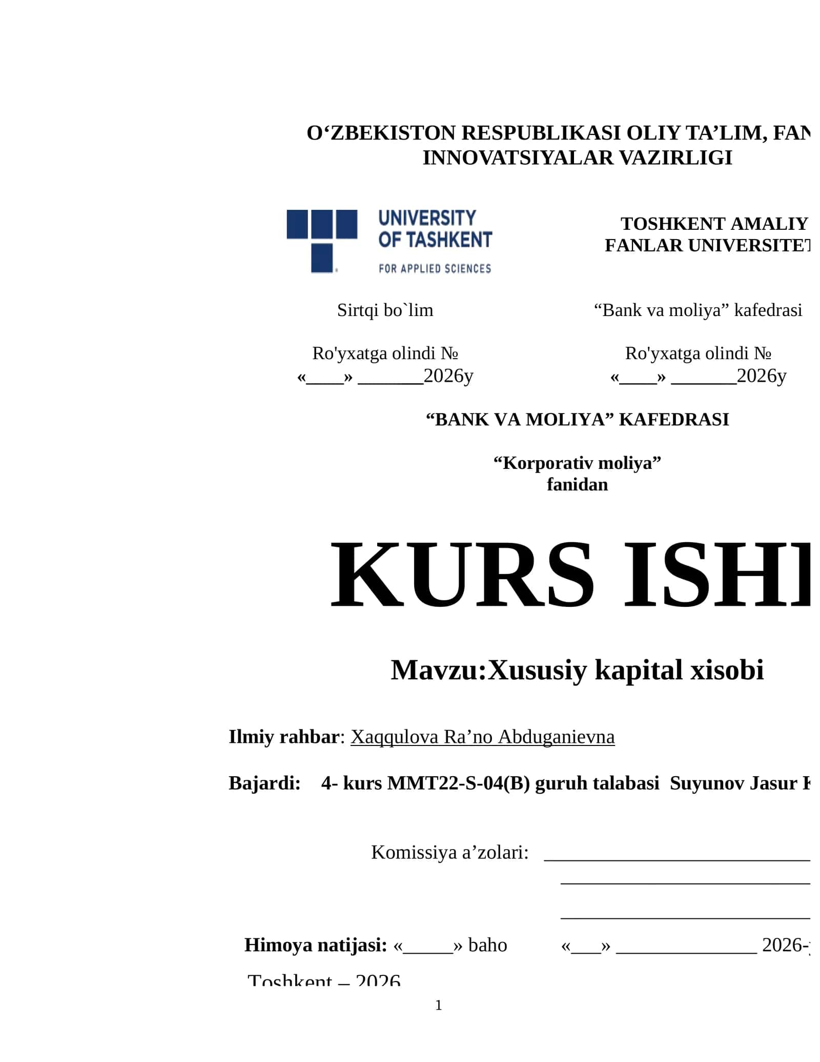 XUSUSIY KAPITAL XISOBI 1