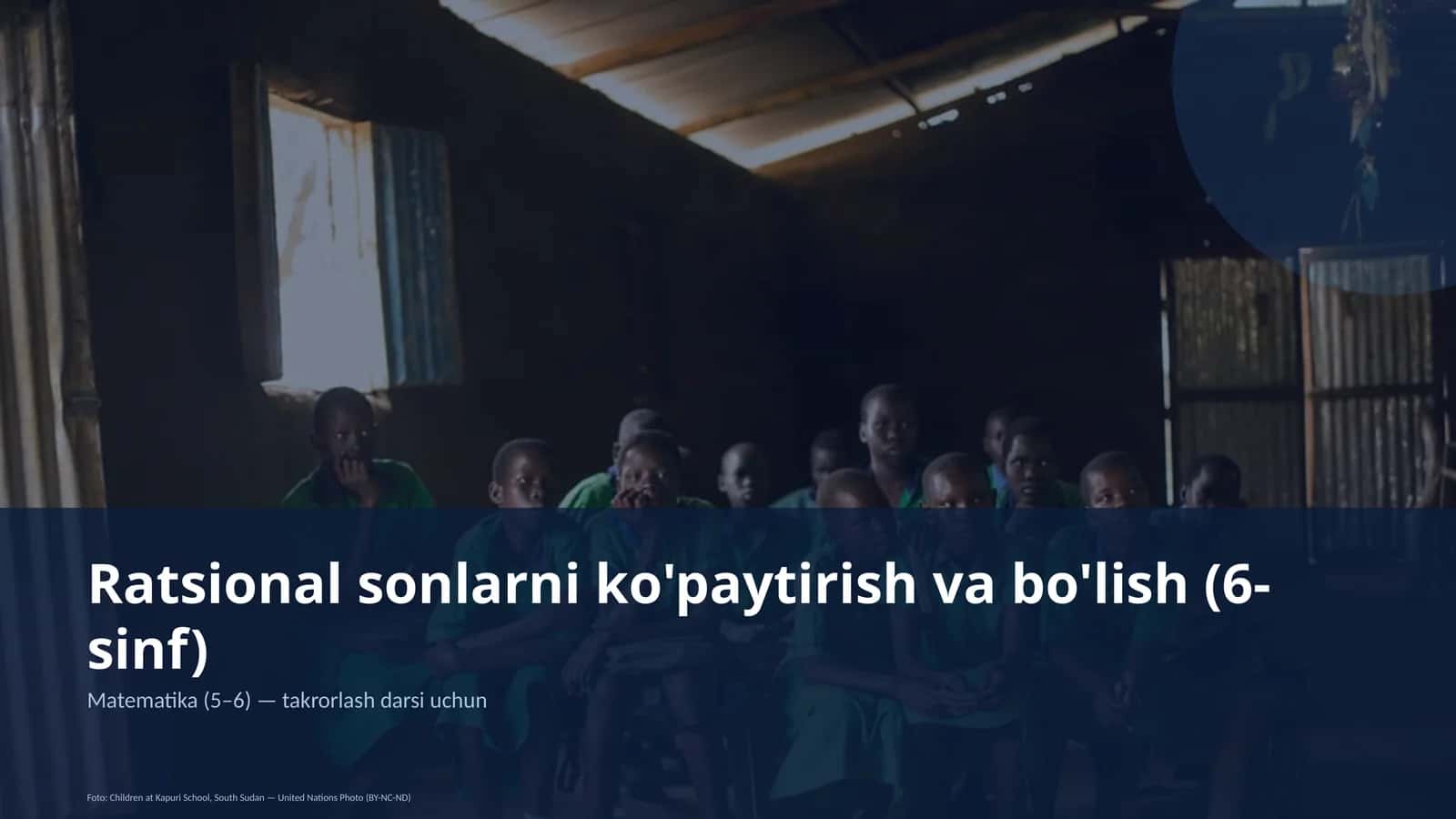 Ratsional sonlarni ko'paytirish va bo'lish (6-sinf) 1