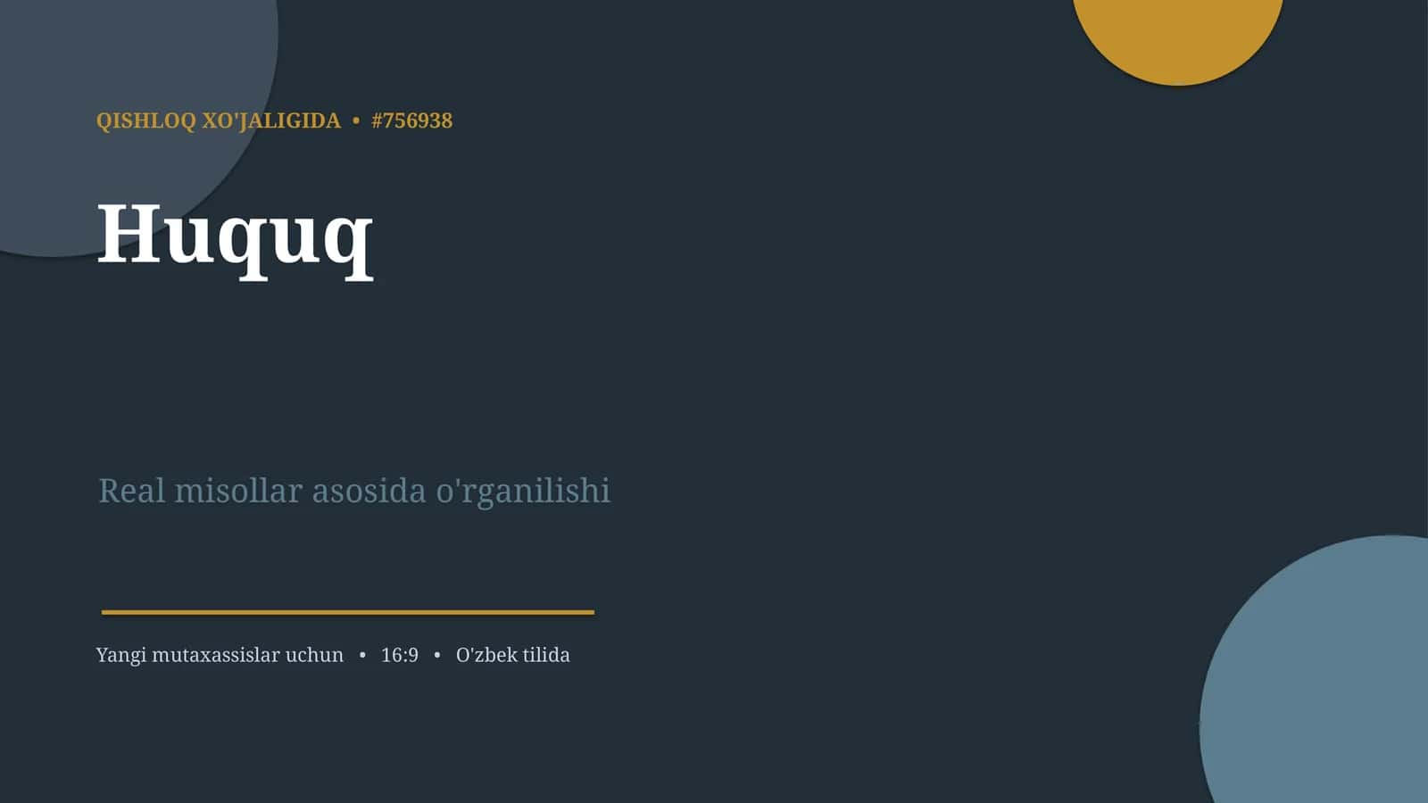 QISHLOQ XO'JALIGIDA 1