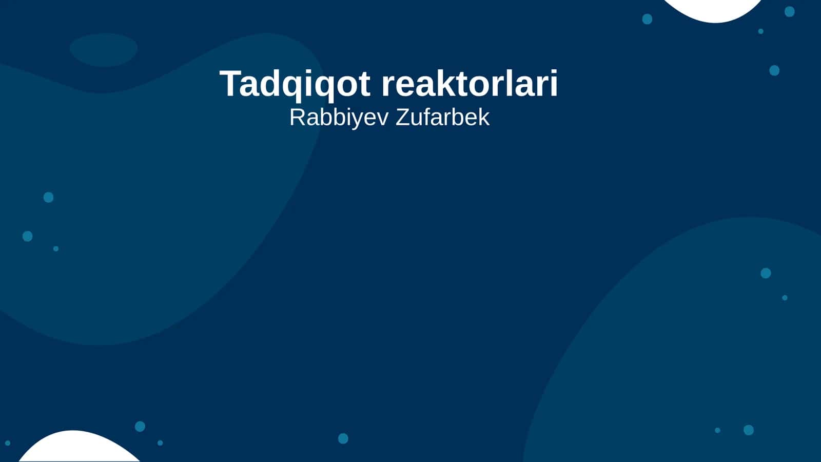 Tadqiqot reaktorlari 1