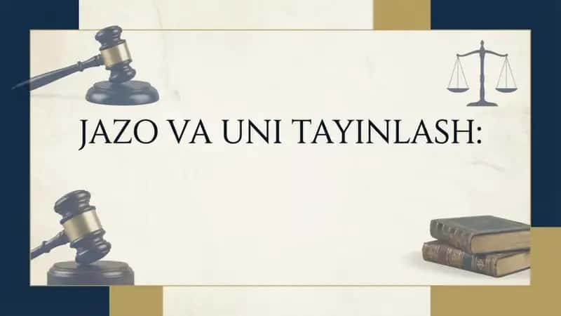Jazo va uni tayinlash 1