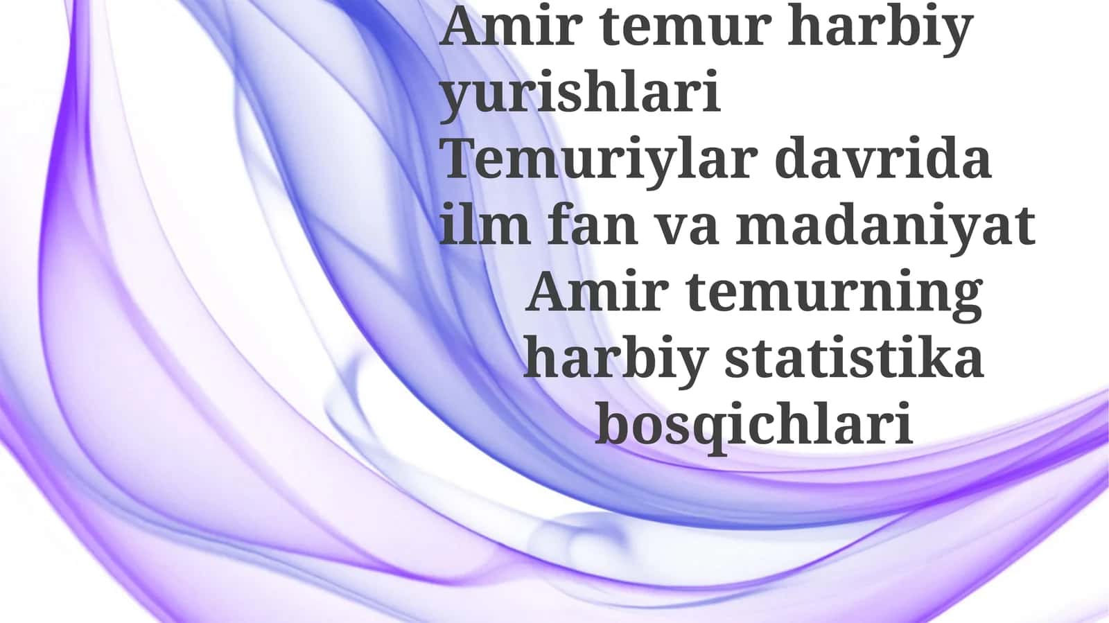 Amir Temur Harbiy Statistika Bosqichlari 1