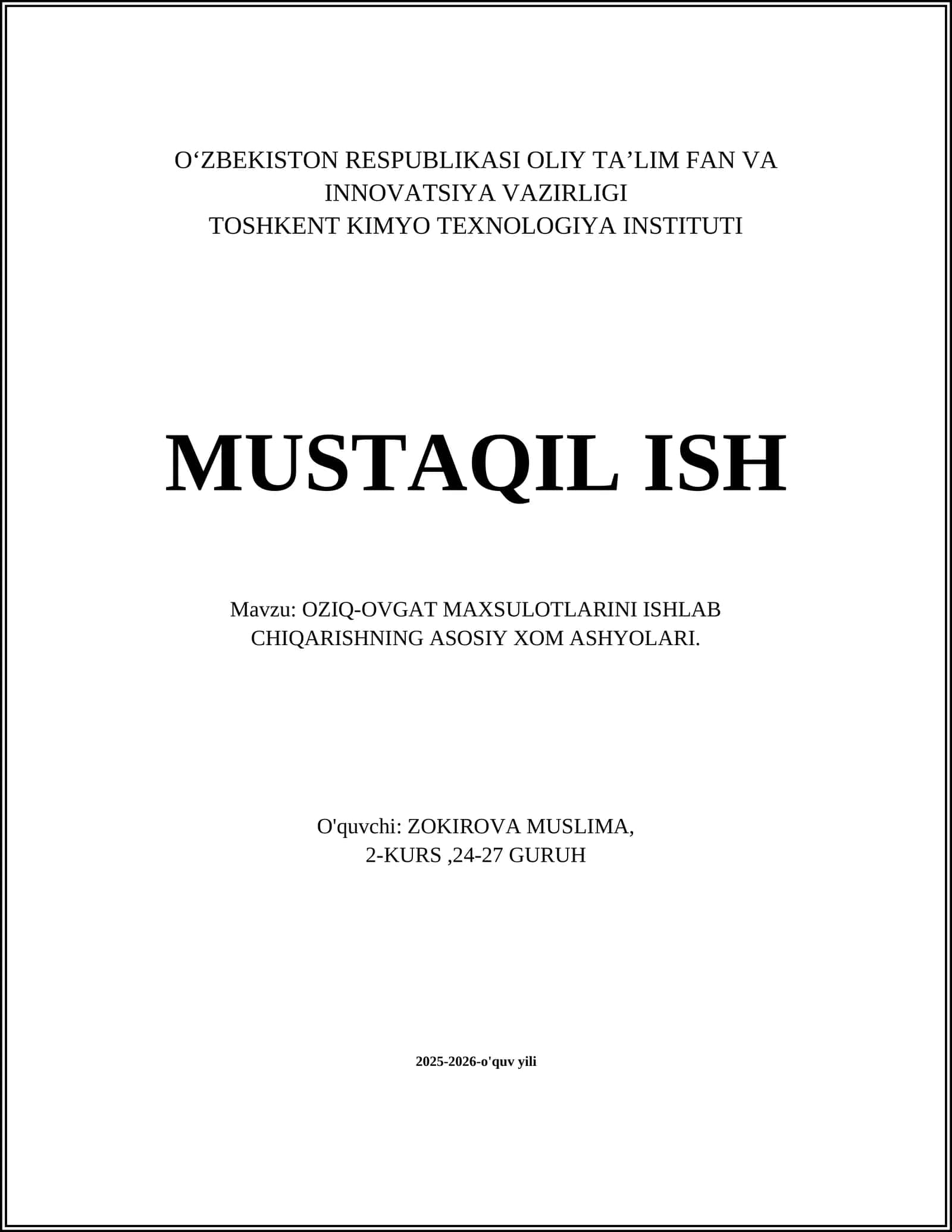 Bug'doy va undan olinadigan xom ashyolar 1