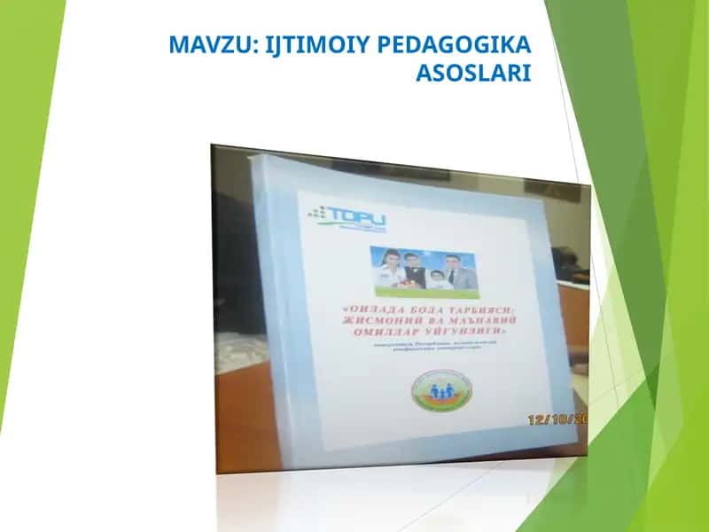 IJTIMOIY PEDAGOGIKA ASOSLARI 1