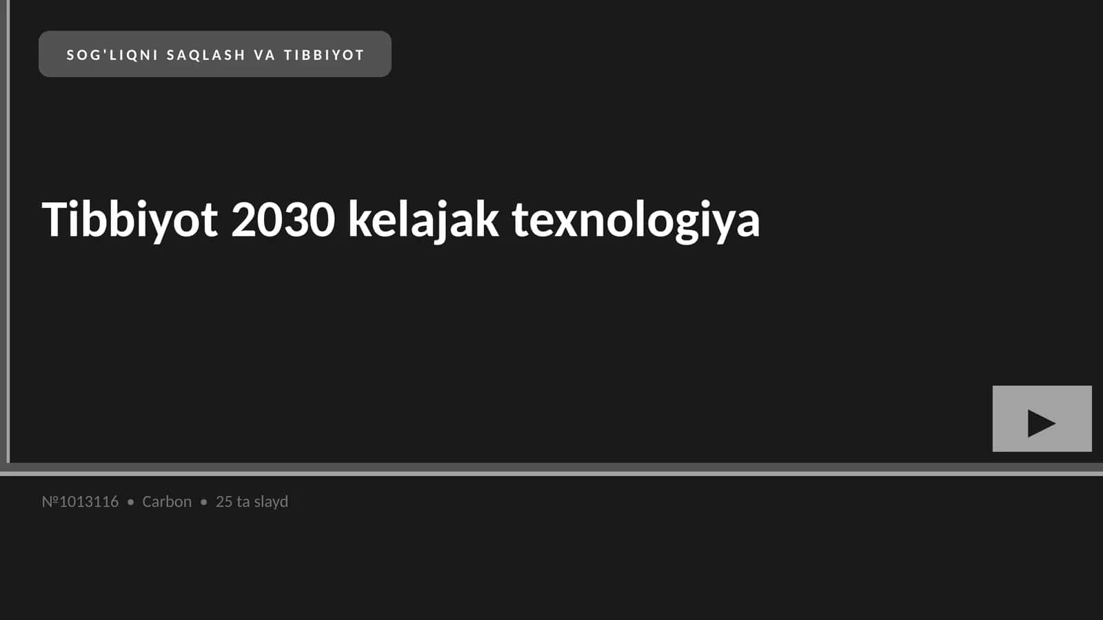 Tibbiyot 2030 kelajak texnologiya 1