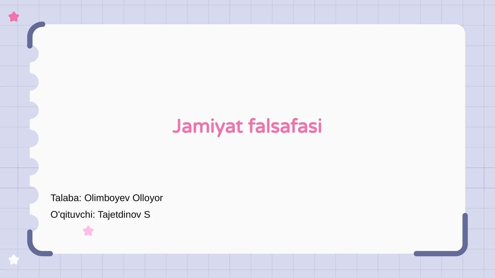 Jamiyat falsafasi 1